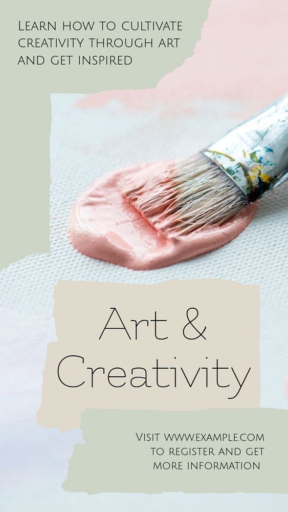 Art & creativity social story template, editable text