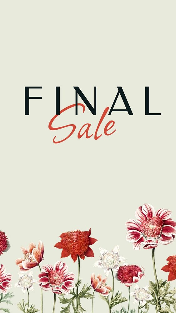 Final sale Instagram story template, editable text