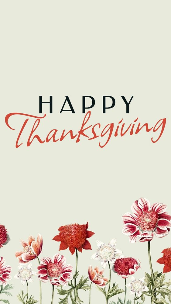 Happy thanksgiving Instagram story template, editable text