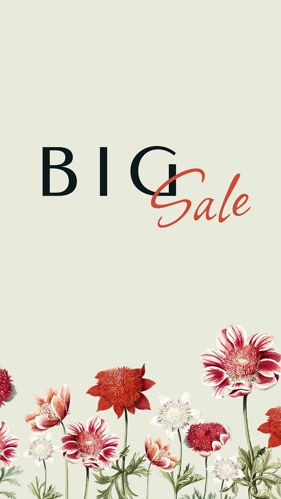 Big sale Instagram story template, editable text