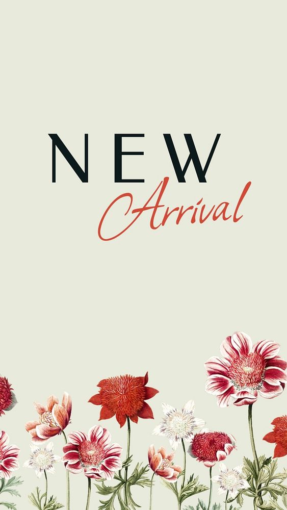 New arrival Instagram story template, editable text