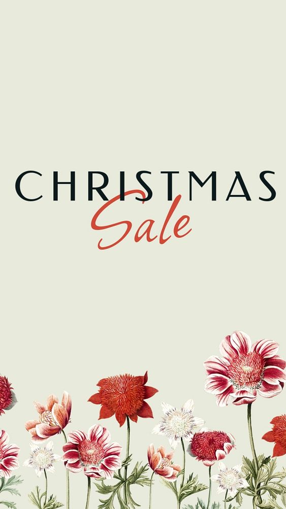 Christmas sale Instagram story template, editable text