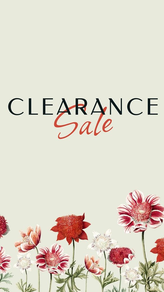 Clearance sale Instagram story template, editable text