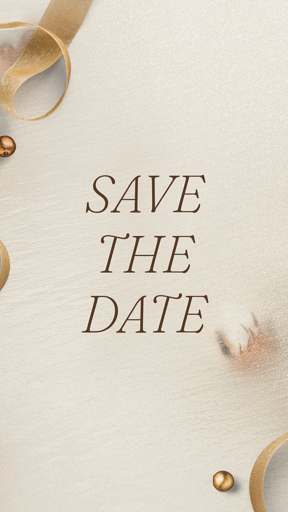 Save the date Instagram story template, editable text