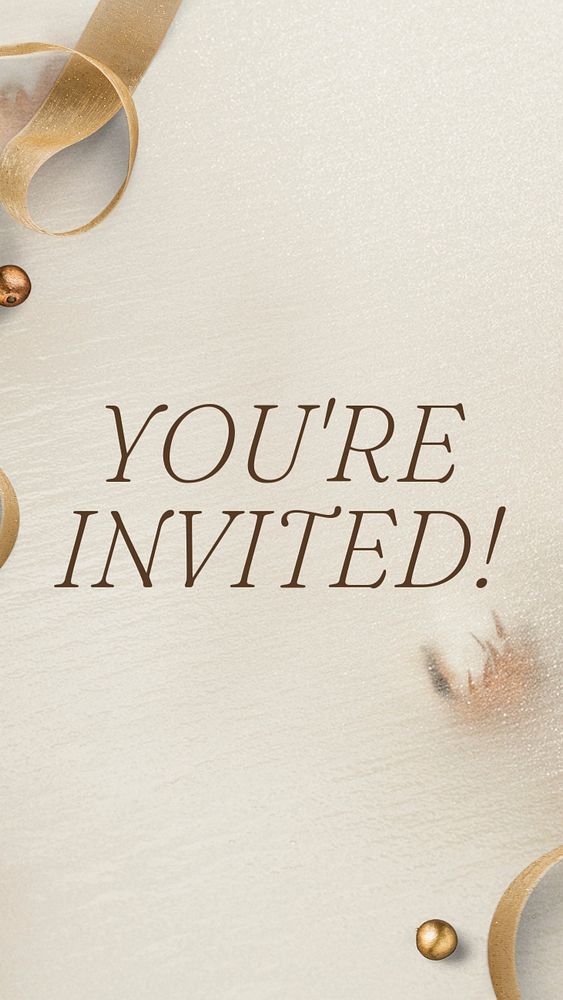 You're invited Instagram story template, editable text