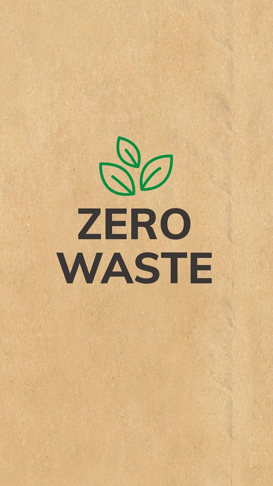 Zero waste, editable template for social media story