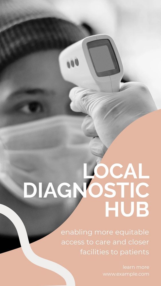 Local diagnostic hub social story template, editable Instagram design