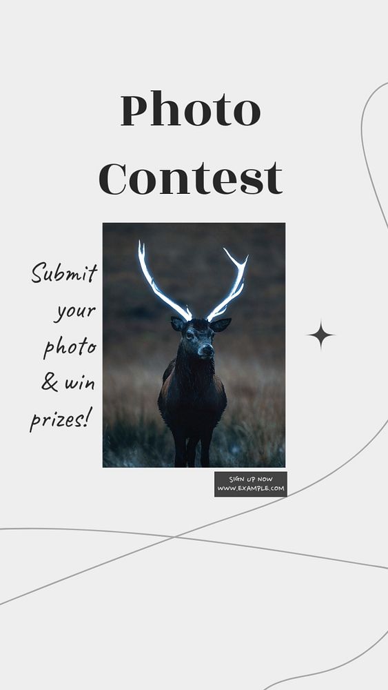 Photo contest social story template, editable Instagram design