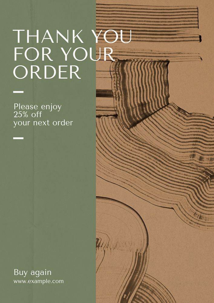 Next order poster template, editable text & design