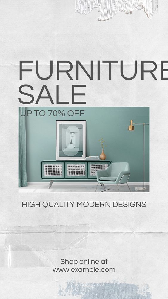 Furniture sale social story template, editable Instagram design