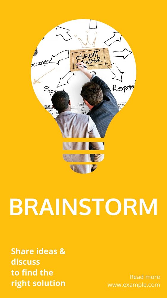 Business brainstorm social story template, editable Instagram design