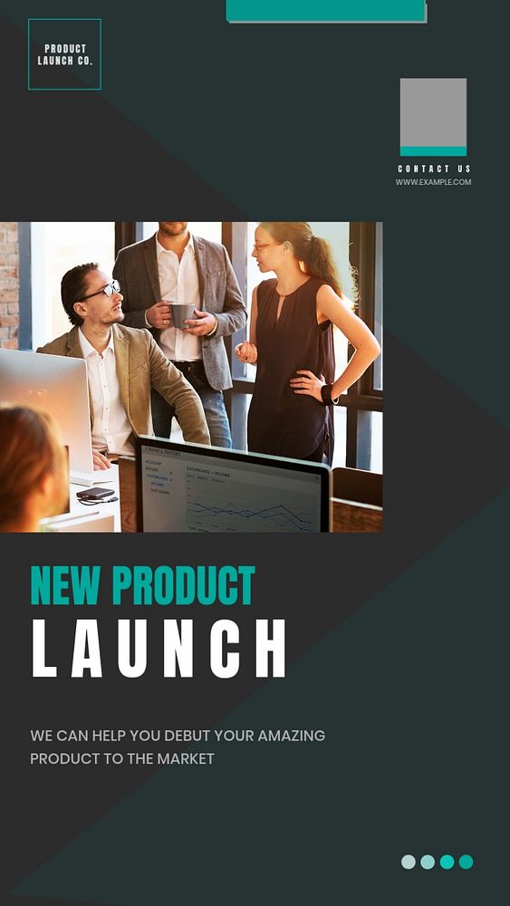 Product launch social story template, editable Instagram design