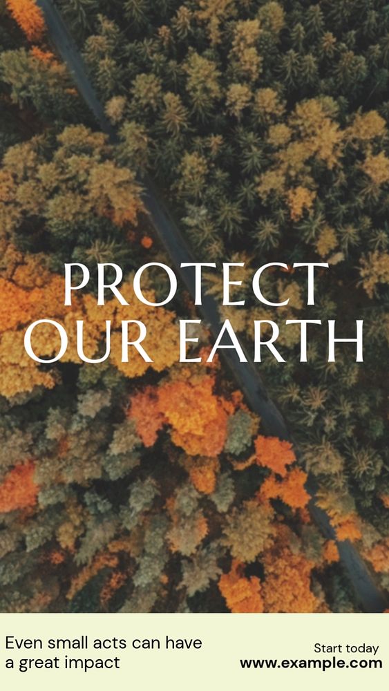 Protect our Earth Facebook story template, editable design