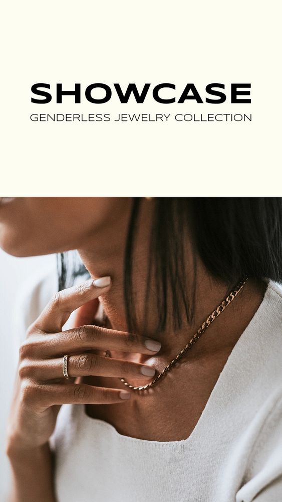 Jewelry shop Instagram story template, editable design