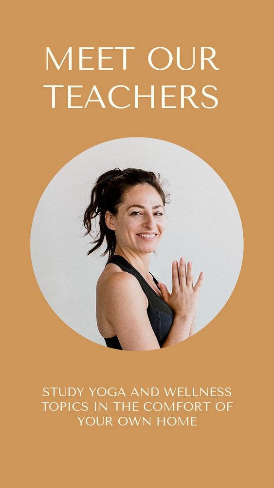 Yoga teacher Instagram story template, editable design