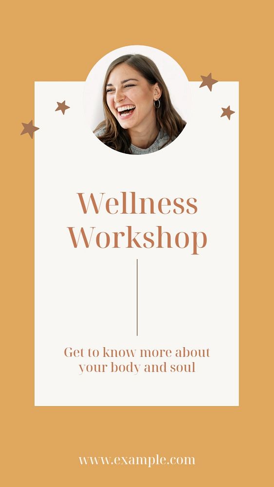 Wellness Instagram story template, editable beige self love design 