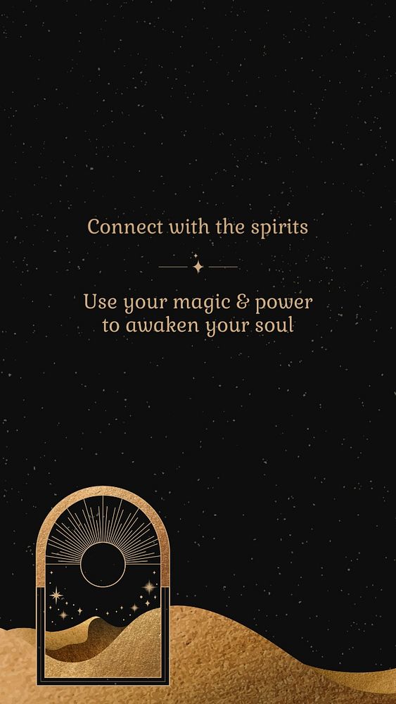 Gold celestial Instagram story template, astrology  design 