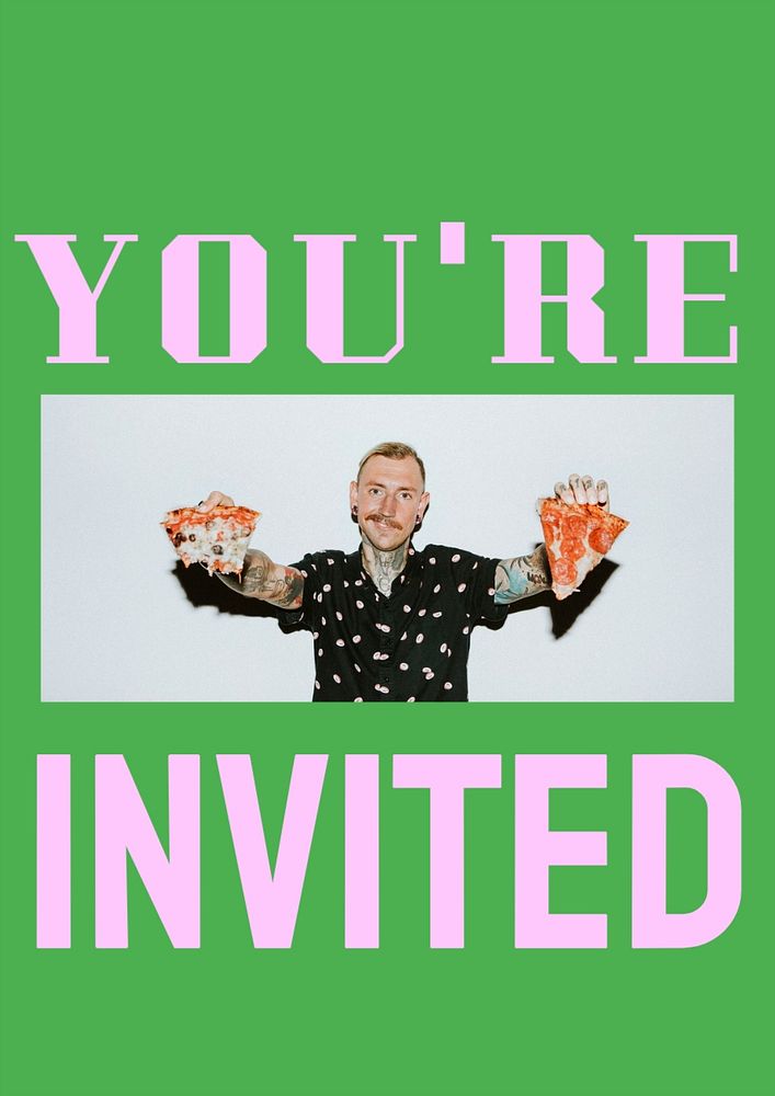 You're invited, editable poster template