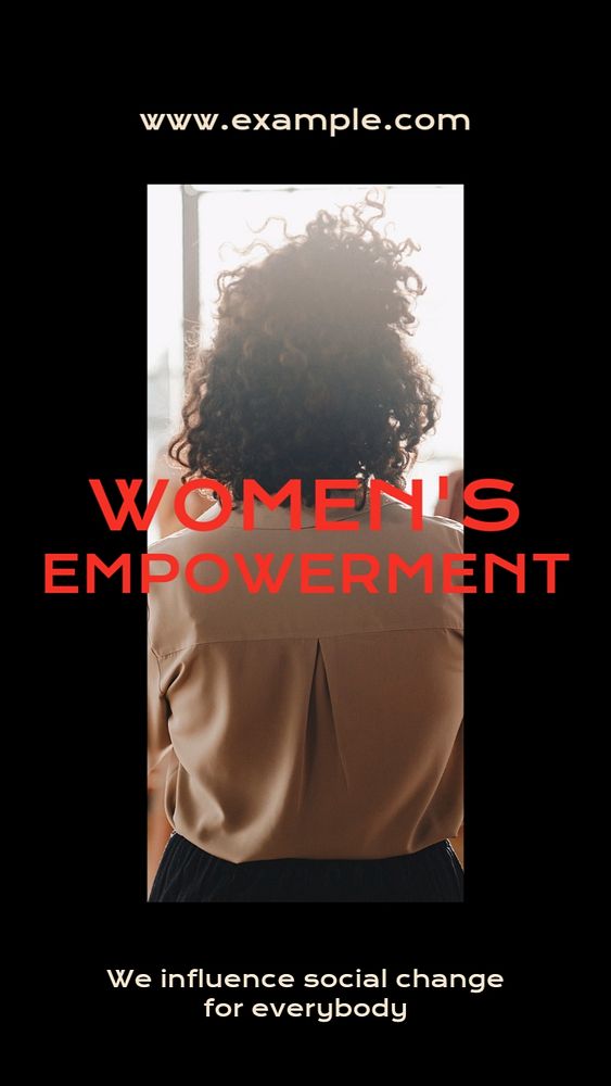 Women's empowerment  Instagram story template, editable design for social media