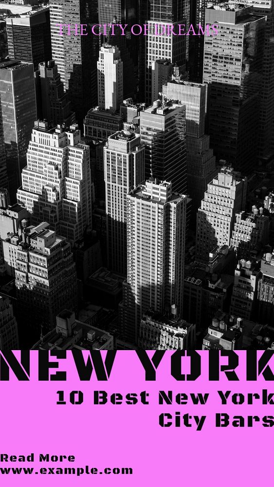 New York City  Instagram story template, editable design for social media