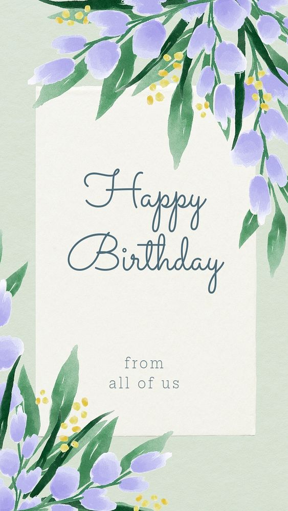 Happy birthday Instagram story template, editable design