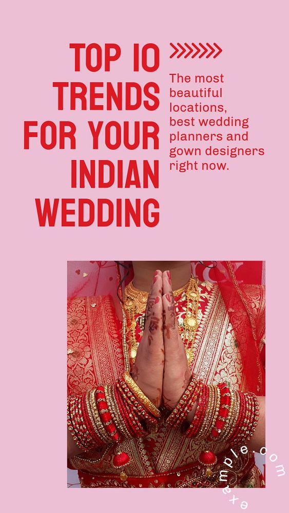 Indian wedding trends  Instagram story template, editable design for social media