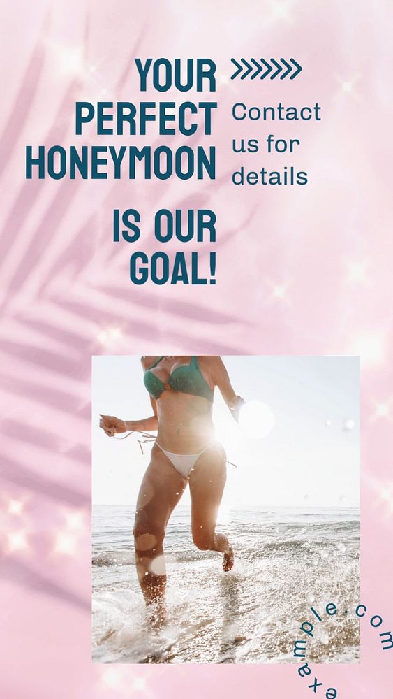 Honeymoon package  Instagram story template, editable design for social media