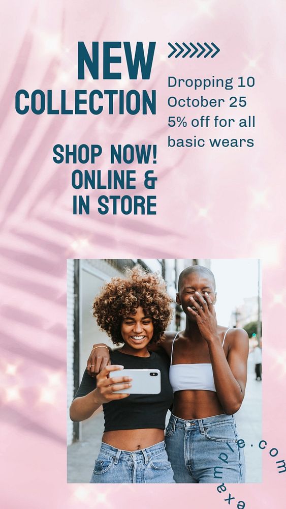 Shopping online  Instagram story template, editable design for social media