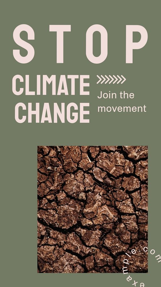 Stop climate change  Instagram story template, editable design for social media