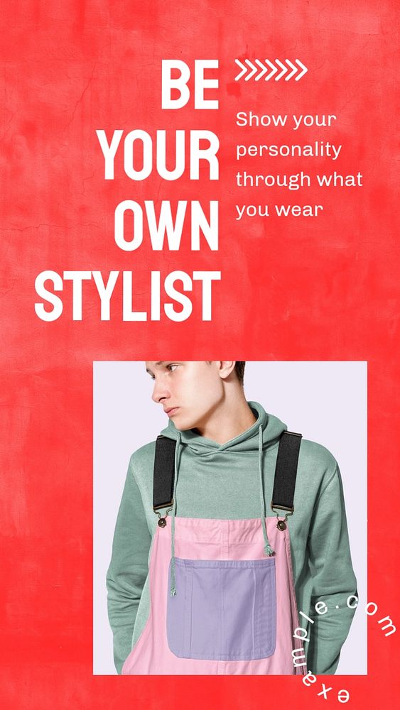 Fashion & styling  Instagram story template, editable design for social media