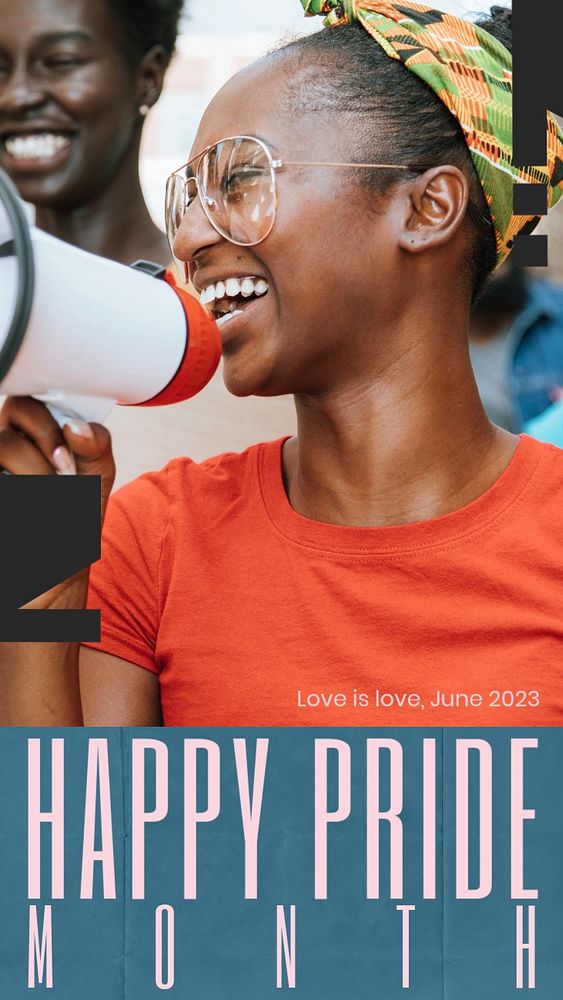 Pride month  Instagram story template, editable design for social media