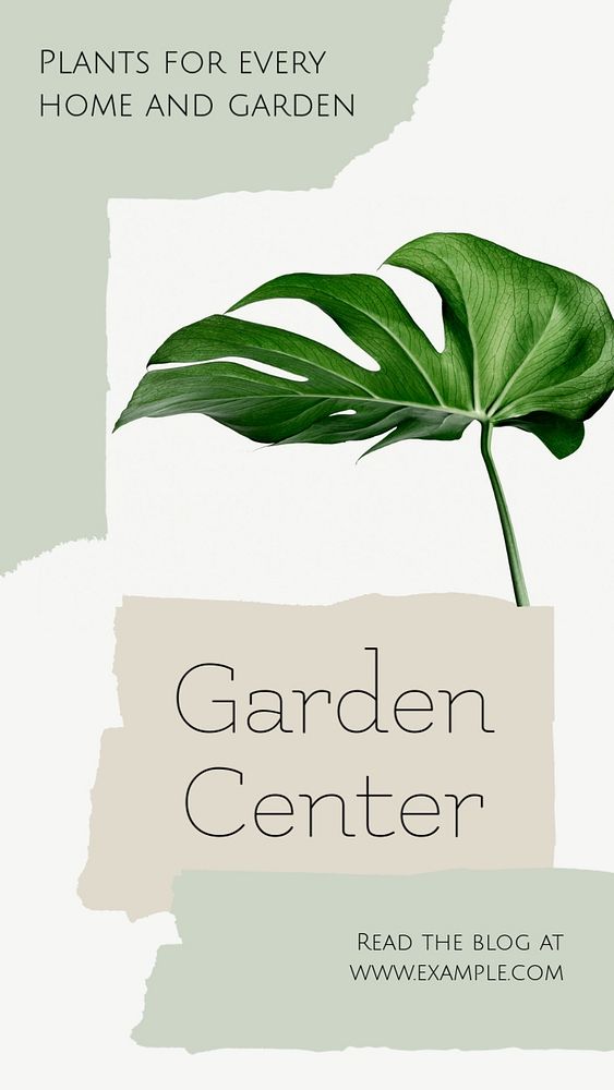 Garden center Instagram story template, editable design