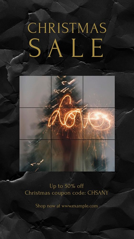 Christmas sale Instagram story template, editable design