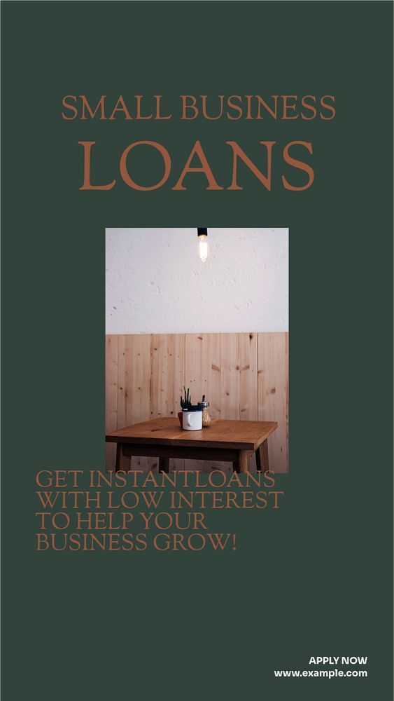 Small business loans Instagram story template, editable design