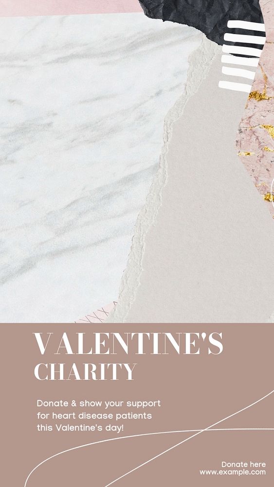 Valentine's charity Instagram story template, editable design