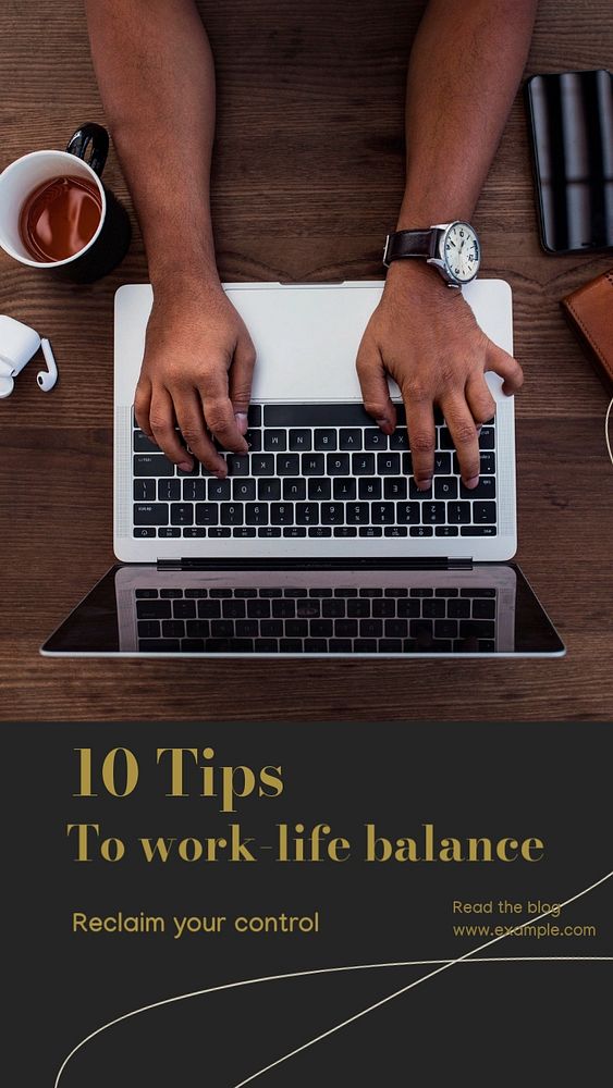 Work-life balance Instagram story template, editable design