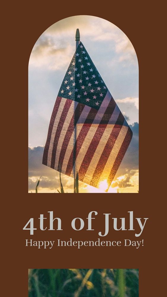 Independence Day Instagram story template, editable design