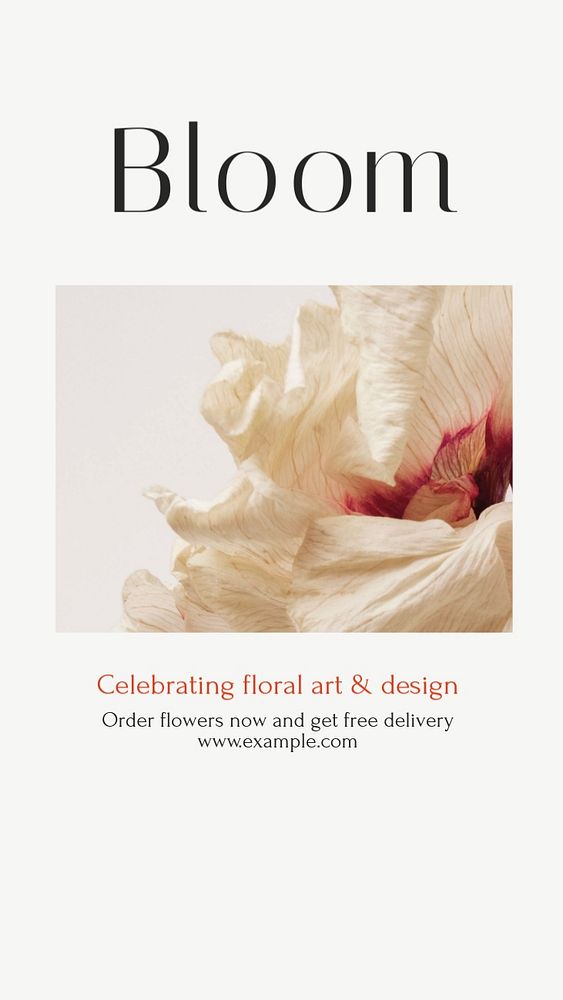 Florist ads Instagram story template, editable design