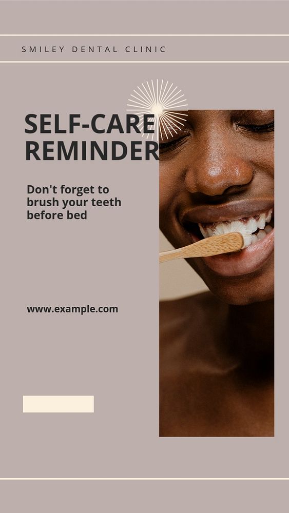 Self care reminder Instagram story template, editable design