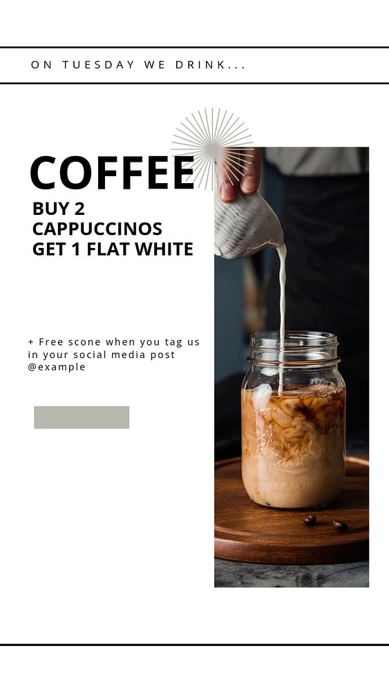 Coffee shop Instagram story template, editable design