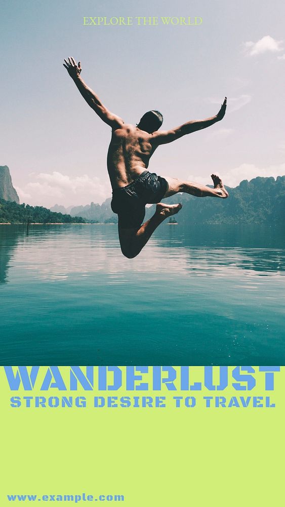 Wanderlust  Instagram story template, editable design for social media