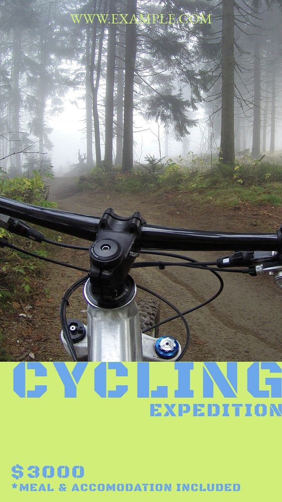 Cycling expedition  Instagram story template, editable design for social media