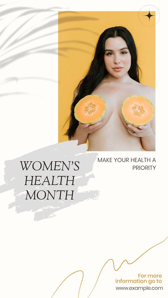 Women's Health Month Instagram story template, editable design