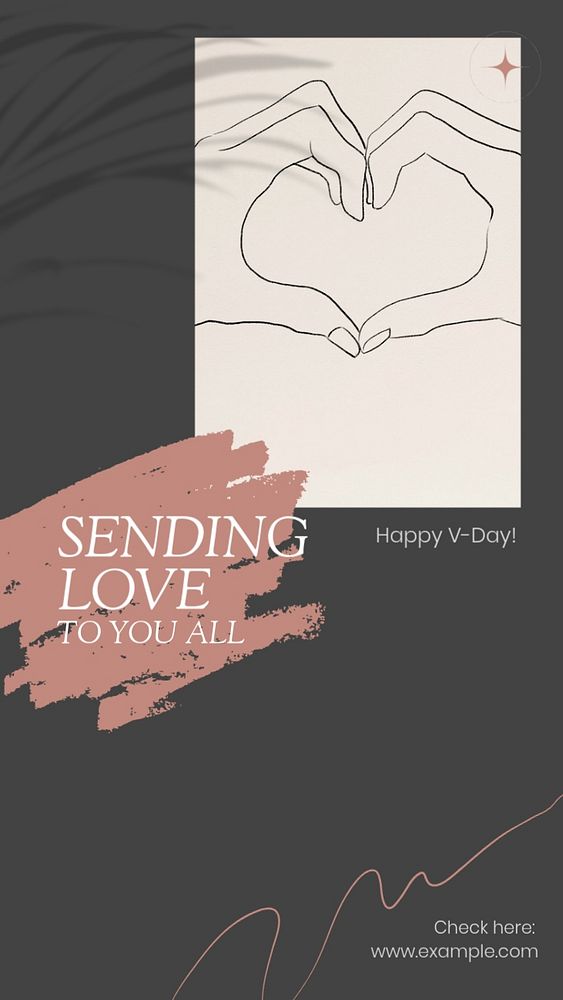 Sending Love Instagram story template, editable design