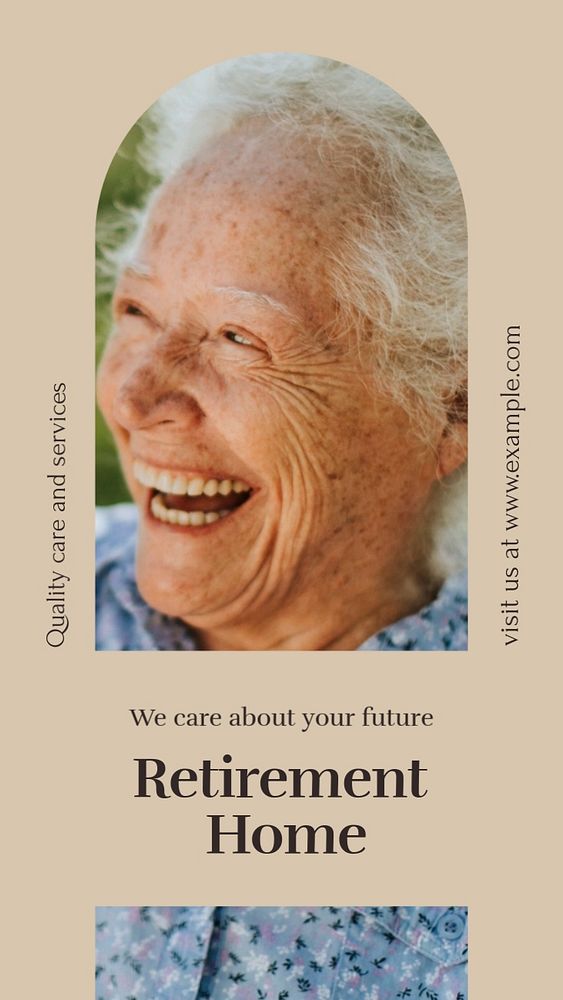 Retirement home Instagram story  template, editable design