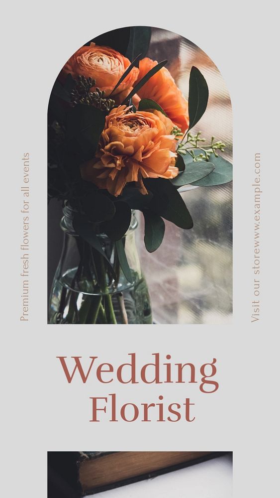 Wedding florist Instagram story template, editable design