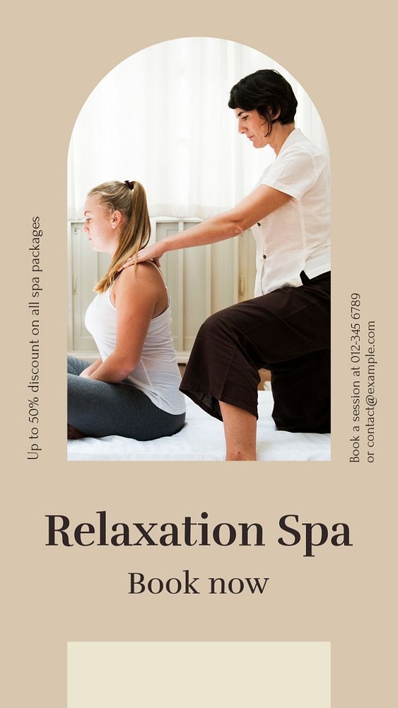 Relaxation spa Instagram story template, editable design