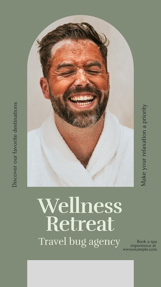 Wellness retreat Instagram story template, editable design