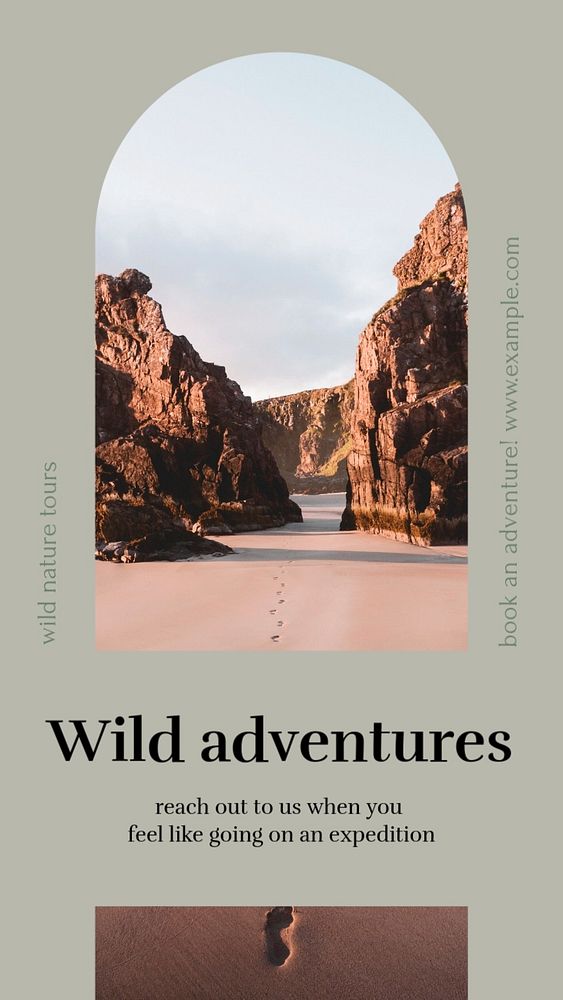 Adventure travel Instagram story template, editable design