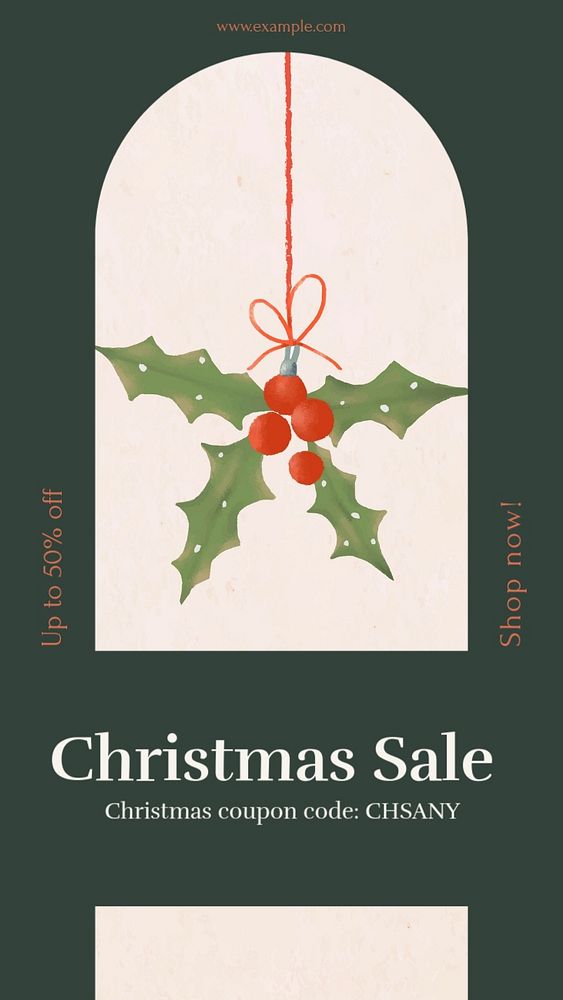 Christmas sale Instagram story template, editable design